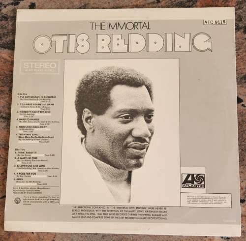 OTIS REDDING The Immortal (Very Good+/Very Good+) Atlantic ATC 9118 SA Pressing - RARE