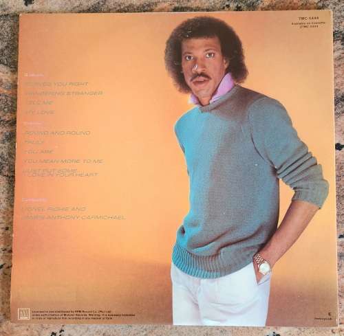LIONEL RICHIE Lionel Richie - Gatefold (Excellent/VG+) Motown TMC 5444 SA Pressing 1982 - Lyrics