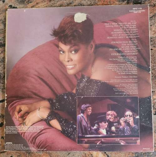 DIONNE WARWICK Friends (Very Good/Good+) Arista ASTC 178 SA Pressing 1985 - Slightly warped