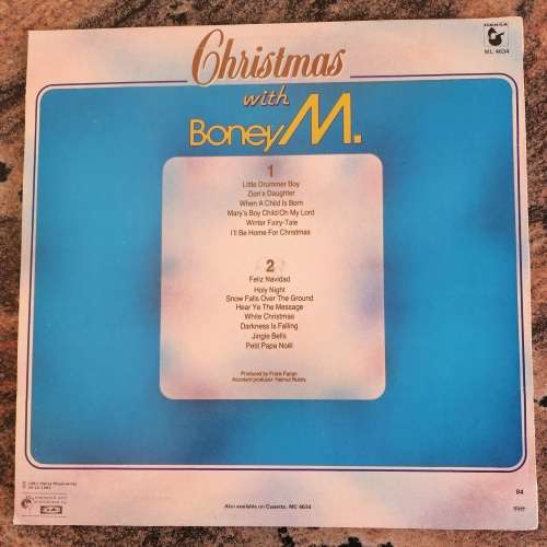 BONEY M Christmas With (very Good+/Very Good+) Hansa ML 4634 SA Pressing 1982