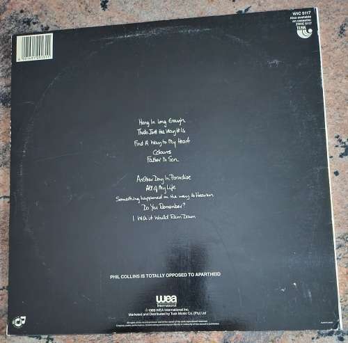 PHIL COLLINS But Seriously (VG+/VG) WEA WIC 5117 SA Pressing 1989 - Lyrics