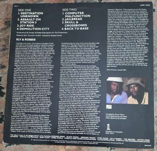 SLY & ROBBIE A Dub Experience (Very Good+/Very Good+) Island ILPH 1016 SA Pressing 1985 - RARE