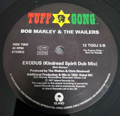 BOB MARLEY Why Should I / Exodus (VG+/Generic) Island 12 TGDJ 3 Europe Press 1992 ``12 MAXI