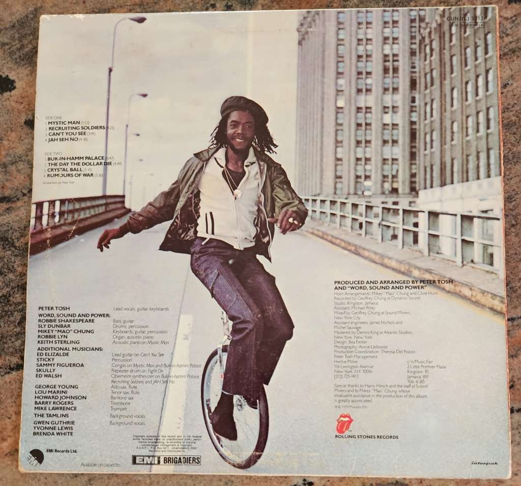 PETER TOSH Mystic Man (Good+/Good+) EMI CUNJ (L) 39110 SA Pressing 1979