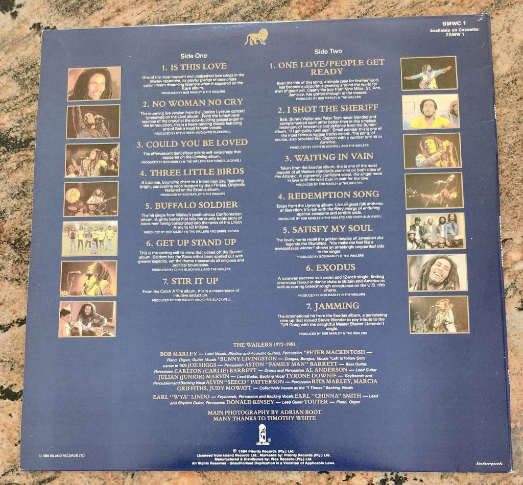 BOB MARLEY & THE WAILERS Legend - The Best Of - Gatefold (Exc/Exc) Island BMWC 1 SA Pressing 1984