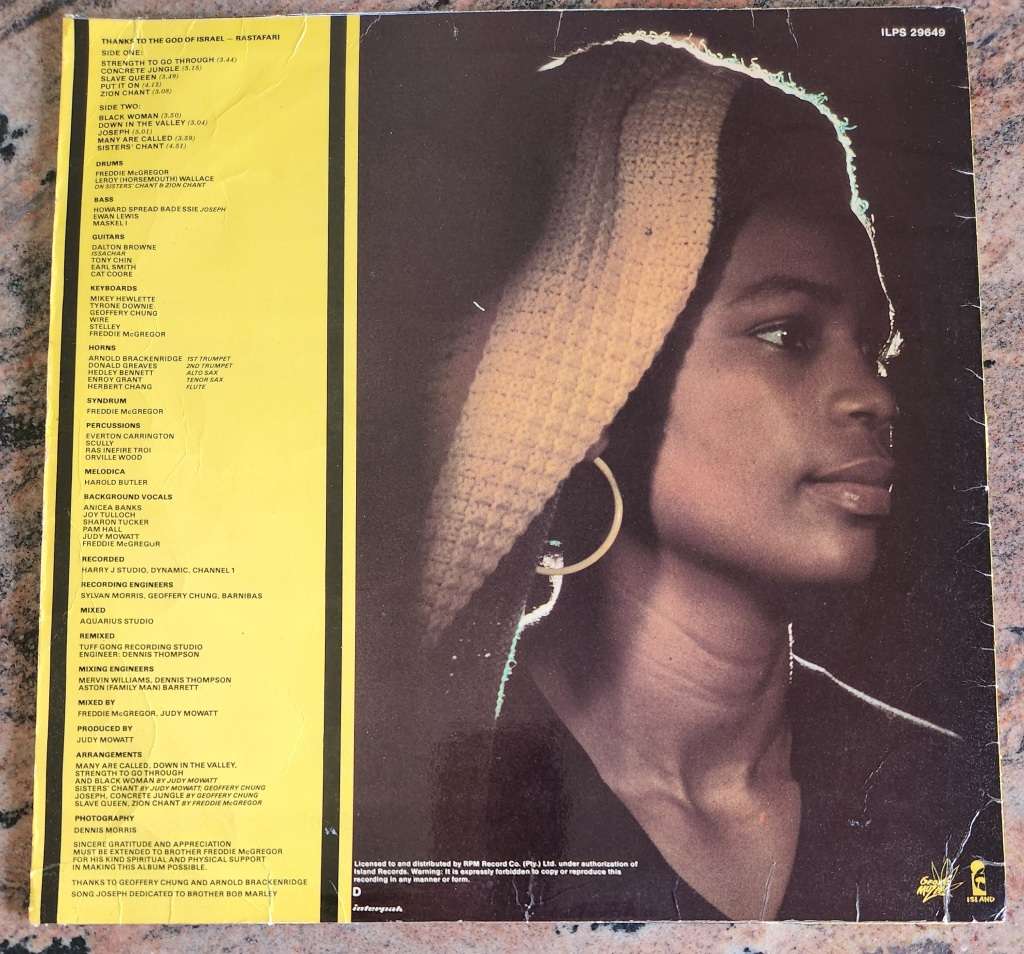 JUDY MOWATT Black Woman (Good+/Very Good) Island ILPS 29649 SA Pressing 1981