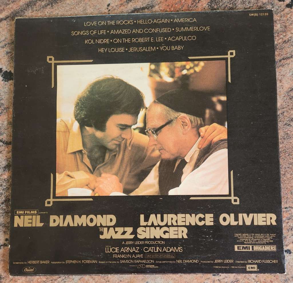 NEIL DIAMOND The Jazz Singer - Gatefold (VG+/VG+) EMI SW(B) 12120 SA Pressing
