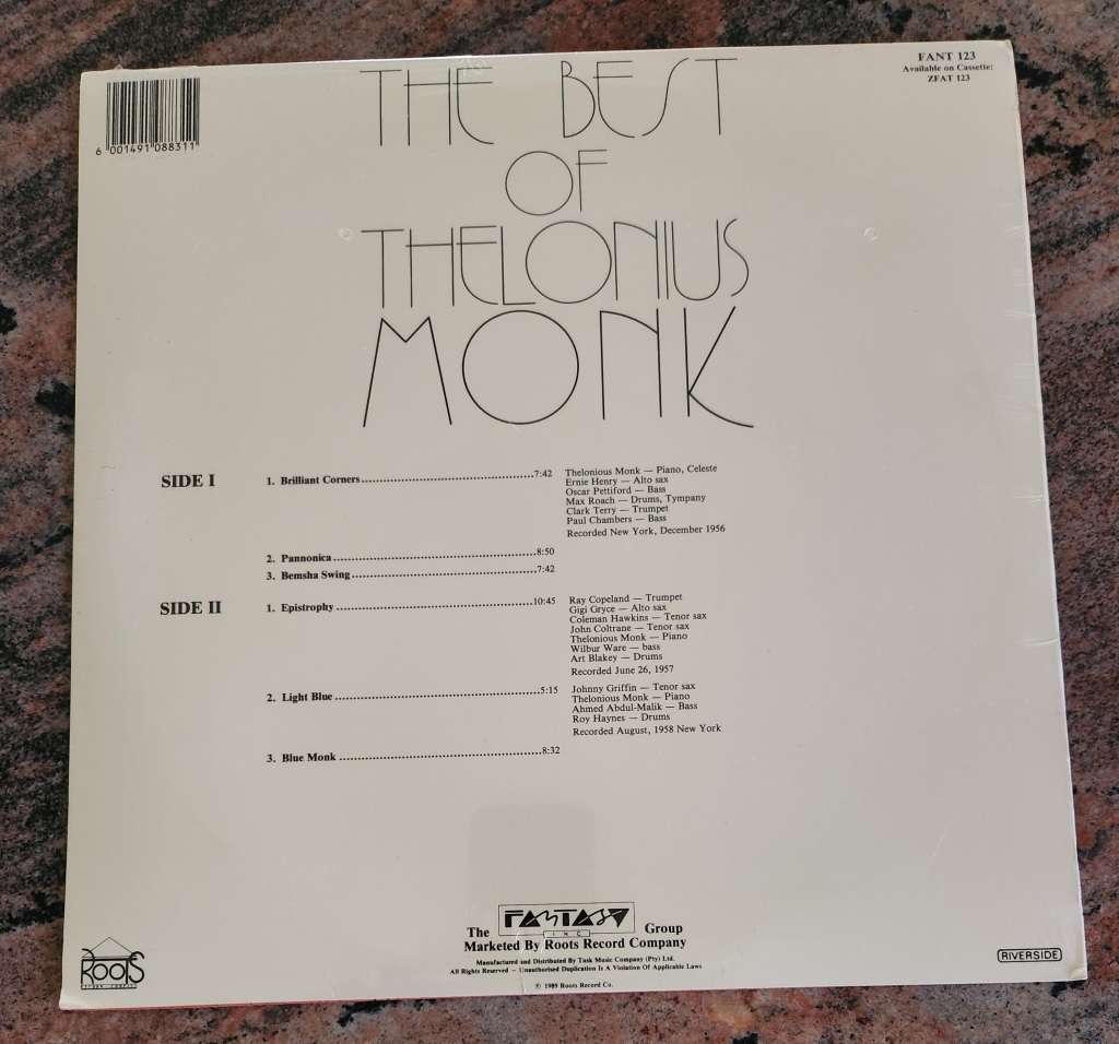 THELONIOUS MONK The Best Of (New & sealed) Roots FANT 123 SA Pressing 1989