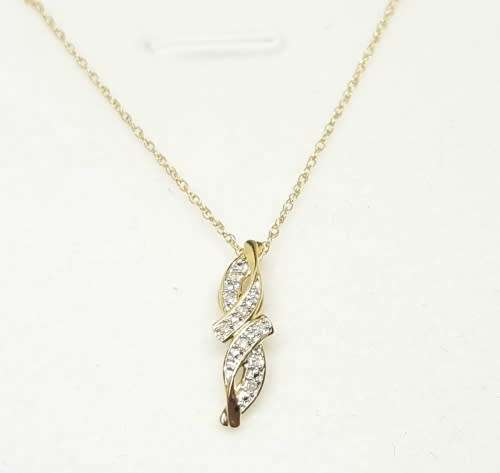 Once off [R18736] Diamond Pedant [0.150ct] Round Cut[Yellow Gold]