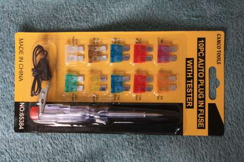 10 Piece Auto Plug in with fuse