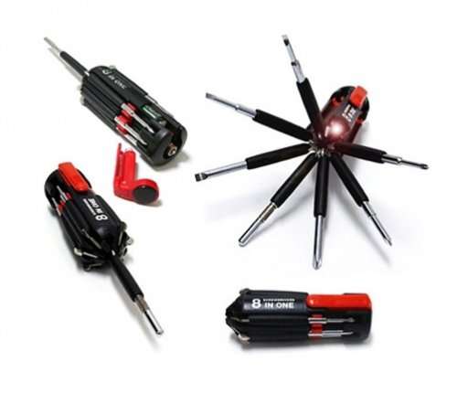 8 in one Multi screwdriver with LED Torch - BATTERIES INCLUDED for this Auction