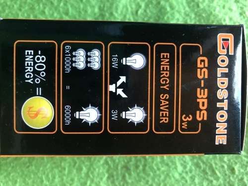 3 Watt Energy Saver,Cool day Light,Compact size Globe - Screw Type- 3 For 1 Bid