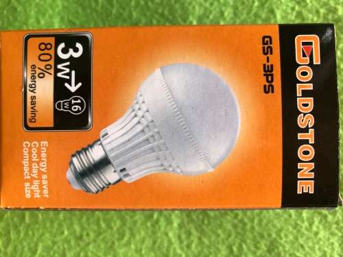 3 Watt Energy Saver,Cool day Light,Compact size Globe - Screw Type- 3 For 1 Bid
