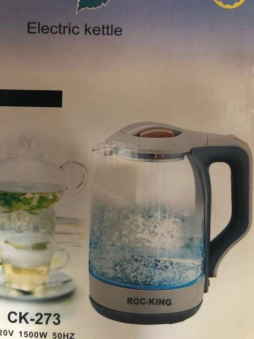 New Roc-King Quality Glass Kettle - Bid now