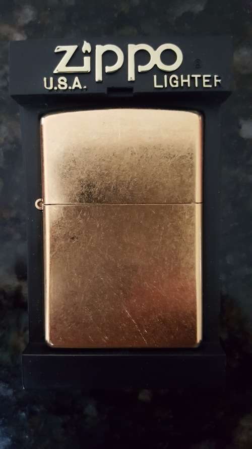Original 2003 Marlboro Zippo Lighter Filter Pack Street Brass New in Box