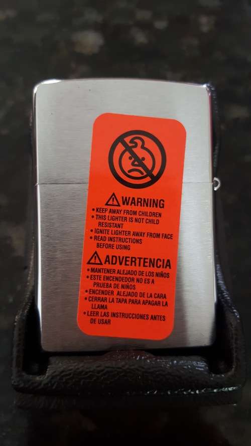 Original 2005 Marlboro Zippo Lighter Big M Brushed Chrome New in Box