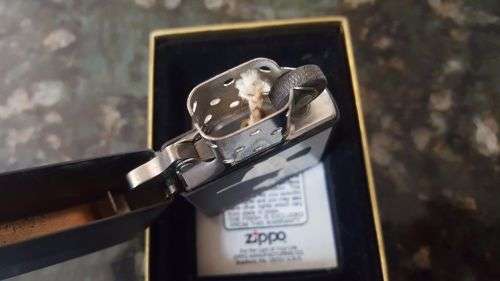 Original 1992 Marlboro Man Cowboy Smoking Cigarette Zippo Matte Black Very Rare