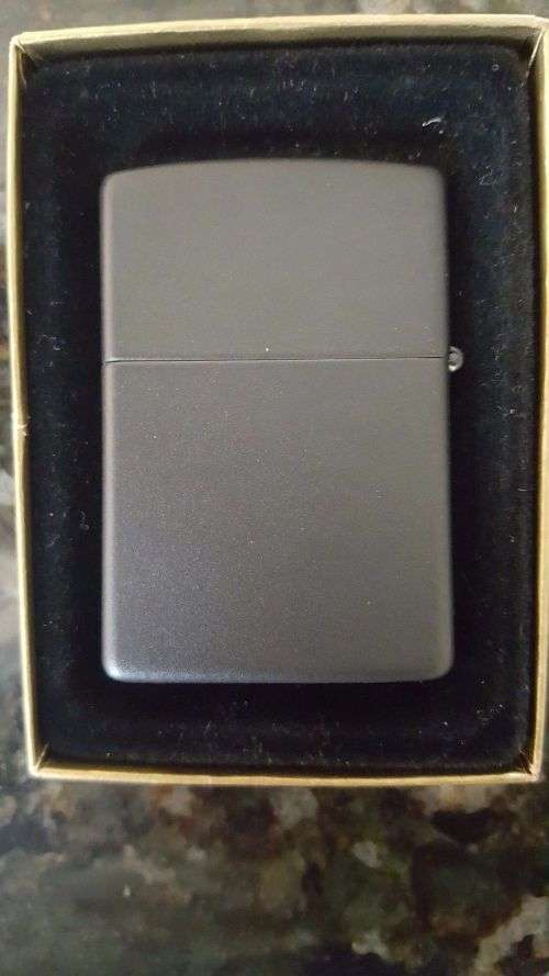 Original 1992 Marlboro Man Cowboy Smoking Cigarette Zippo Matte Black Very Rare