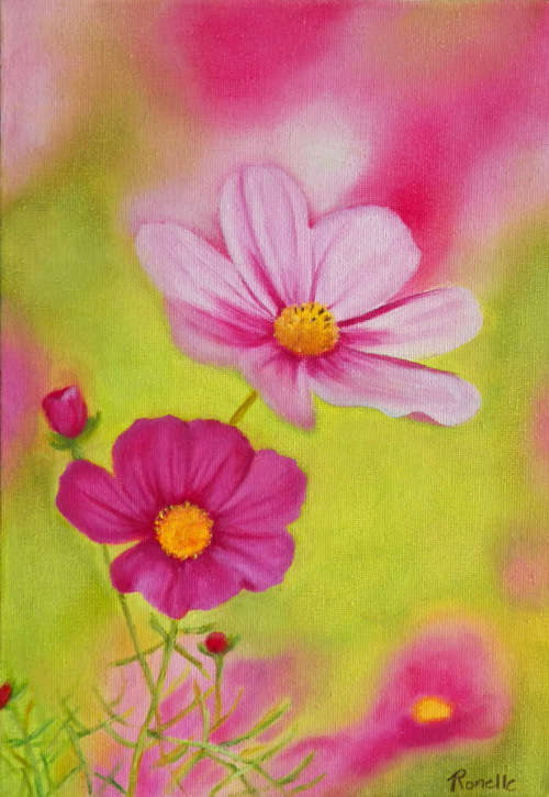 Cosmos - Oil on stretched canvas (210mm x 290mm x 25mm)