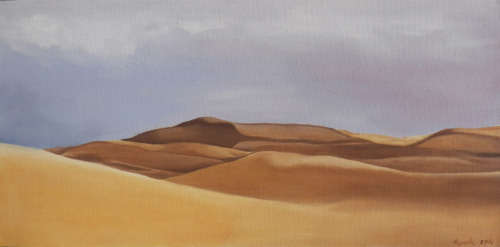 Sand Dunes - Oil painting on canvas board