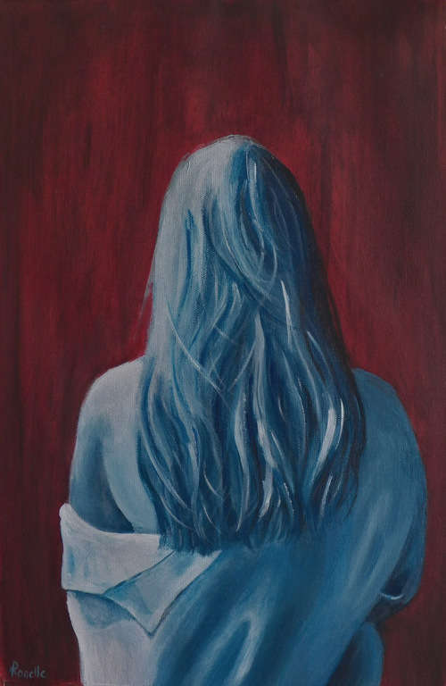 Blue Lady - Acrylics on canvas (280mm x 440mm)
