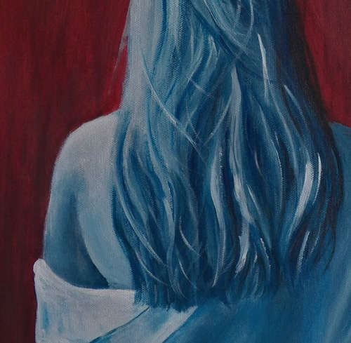 Blue Lady - Acrylics on canvas (280mm x 440mm)
