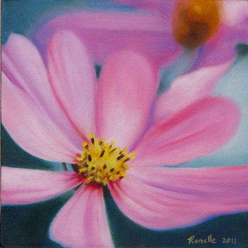Oil painting by Ronelle Lourens - 200mm x 200mm -  "Cosmos"
