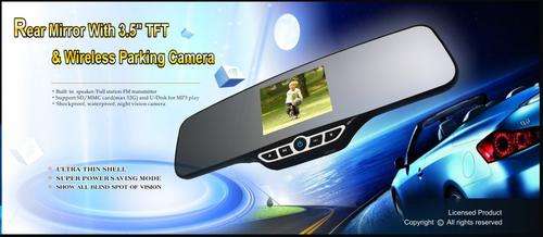 Rear View Mirror with cordless Reverse Camera
