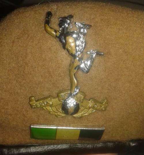 Beret with Jimmy badge and balkie