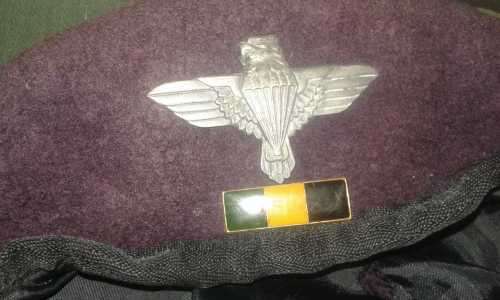 SADF 44 PARACHUTE BRIGADE BERET WITH BADGE AND BALKIE