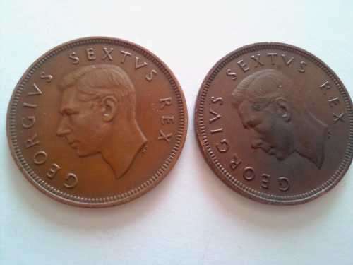 penny 1952 (2 coins )