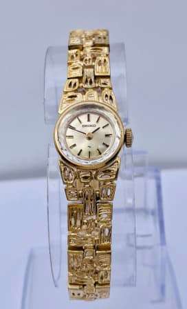 VINTAGE SEIKO LADIES DRESS  WATCH  (GOLD PLATED) WORKING CONDITION