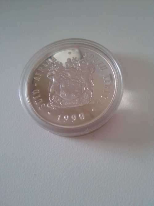 1990 RSA SILVER ONE RAND PROOF COIN --- BARGAIN START