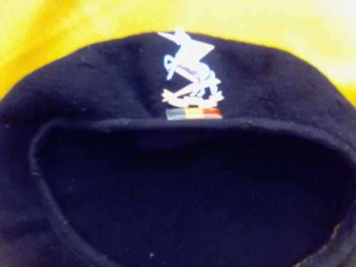 SADF TECHNICAL SERVICES BERET WITH CAP BADGE AND BALKIE