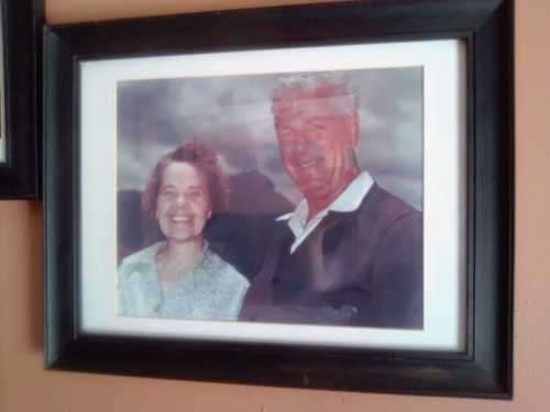 H.F. VERWOERD PICTURE (IN FRAME)  WITH WIFE BETSIE VERWOERD - RARE PICTURE