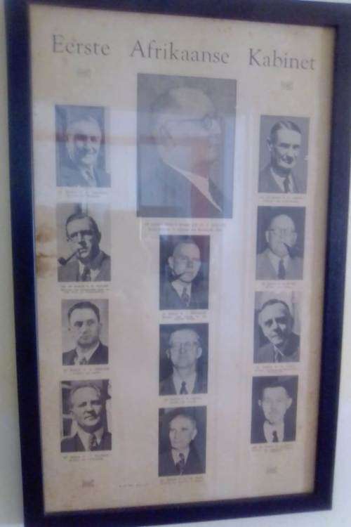 EERSTE AFRIKAANSE KABINET - 1948 (IN FRAME)