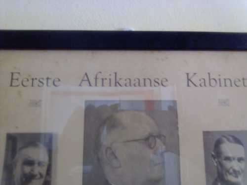 EERSTE AFRIKAANSE KABINET - 1948 (IN FRAME)