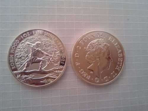 2021 ROBIN HOOD BRITISH BULLION 1OZ SILVER COIN