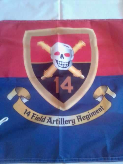 SADF 14-FIELD ARTILLERY REGIMENT COMMERATIVE FLAG -