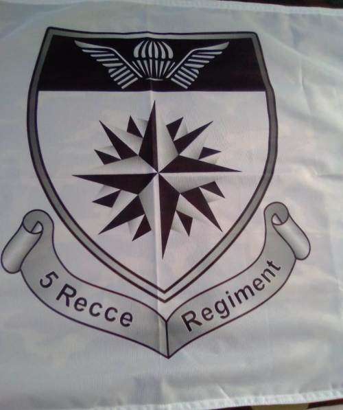 SADF 5  RECCE COMMANDO  COMMEMORATIVE FLAG - A GREAT FIND!!
