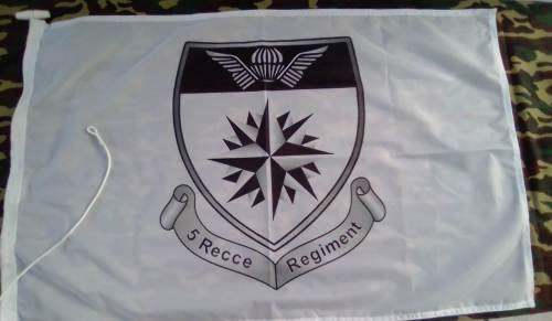 SADF 5  RECCE COMMANDO  COMMEMORATIVE FLAG - A GREAT FIND!!