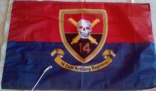 SADF 14-FIELD ARTILLERY REGIMENT COMMERATIVE FLAG -