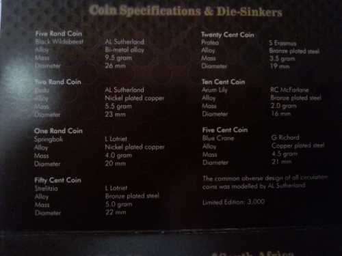 2010 SOUTH AFRICAN  PROOF COIN SET