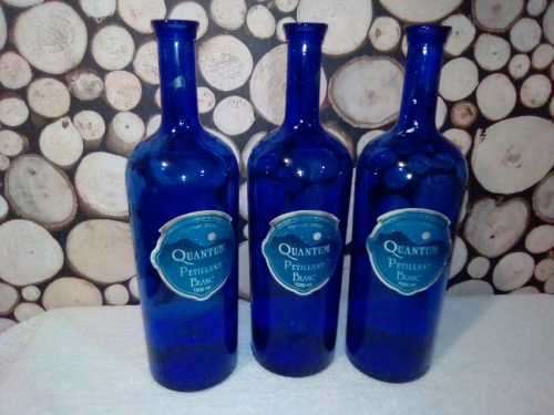 LOVELY BLUE DECOR BOTTLES ( YOUR BID FOR ALL 3)