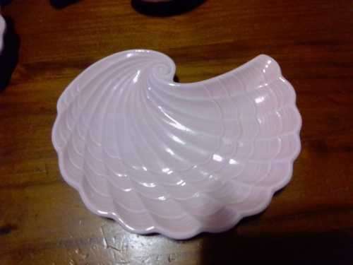 SNACK PLATTERS - SHAFFORD CERAMICS -  LIGHT PINK SHELL SHAPED - YOUR BID PER ITEM