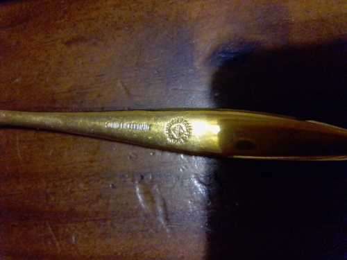 24 CARAT GOLD PLATED CAKE FORKS - SET OF 6 -  SOLINGEN GERMANY  - IN CASE