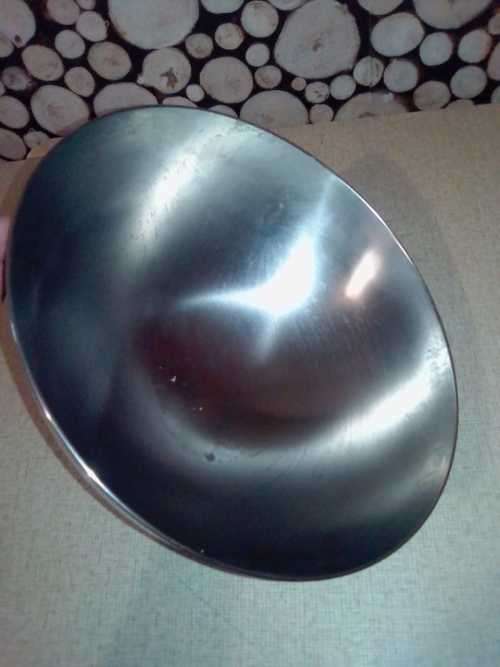 FOOD COVERS (CLOCHES) STAINLESS STEEL-  WITH GOLD PLATED KNOB - EX- GUESTHOUSE STOCK