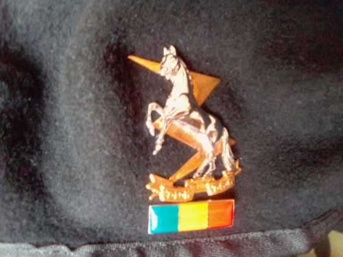 SADF TECHNICAL SERVICES BERET (TDK) - FULL - INCL.SET OF SHOULDER FLASHES