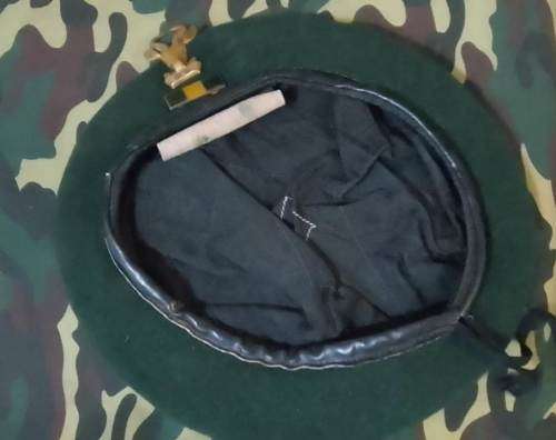 SADF INFANTRY BERET (BRASS CAP BADGE + BALKIE)