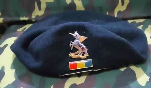 SADF / SA ARMY  TECHNICAL SERVICES (TDK) BERET - FULL - (MET HOUDING)